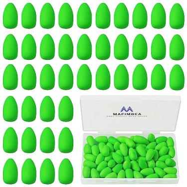 Imagem de MAFIMOEA 80/60/45 peças boias de espuma de pesca com bala, boias de carnol, surfe, pompano, plataformas, flutuadores para spinning, rig Making Fly Fishing Strike Indicadores para truta, peixe-gato, Walleye (verde, S/80 peças)