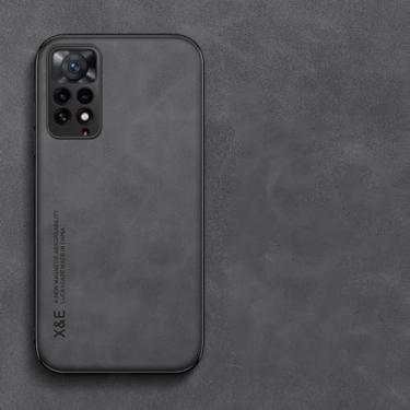 Imagem de Para xiaomi para redmi nota 12 11 10 9 8 pro 12s 11s 10s 9s 12c 10c 10a 11a a1 a2 caso capa de couro magnético, cinza escuro, para redmi a2