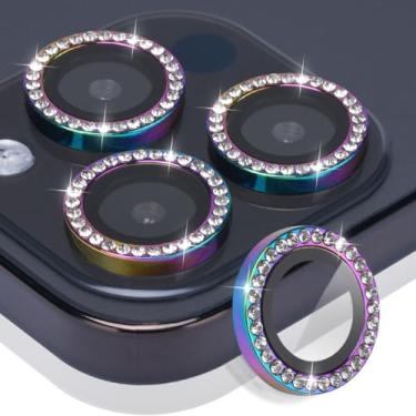 Imagem de Rayorcon Protetor de lente de câmera para iPhone 15 Pro e iPhone 15 Pro Max, protetor de lente de vidro temperado, anel de liga de alumínio, capa de câmera serve para iPhone 15 Pro/iPhone 15 Pro Max