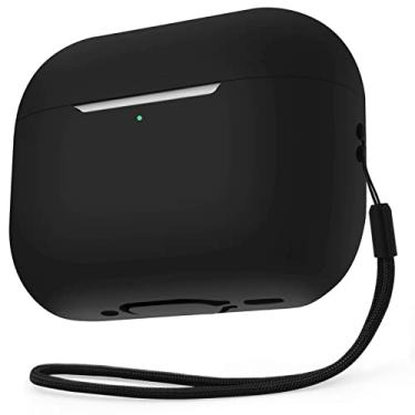 Imagem de Gorhaxiy Capa para Airpods Pro 2 2022, capa protetora de silicone macio para Airpods Pro 2ª geração, capa resistente à prova de choque com chaveiro para Air Pods Pro 2 capa de carregamento para homens