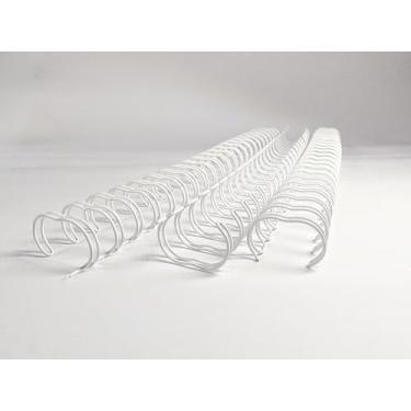 Imagem de Wire-o Para Encadernação 2x1 A4 3/4 para 140fls Agendas Planners Caderneta de Saúde Cadernos Livro do Bebe Com 10 Unidades 23 Anéis (Branco)