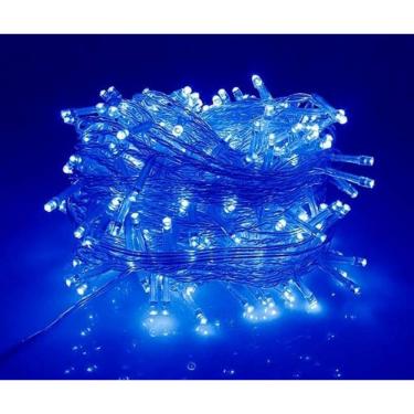 Imagem de Pisca Cordão De Luz Fio de Luzes Led Azul 10 Metros 220v