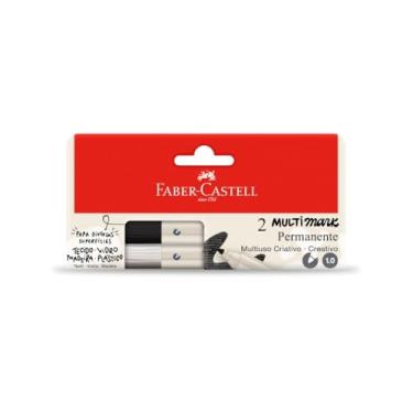 Imagem de Marcador MultiMark Multisuperfície Permanente Faber-Castell - Preto e Branco, 1.0 - MM/ES102PBZF