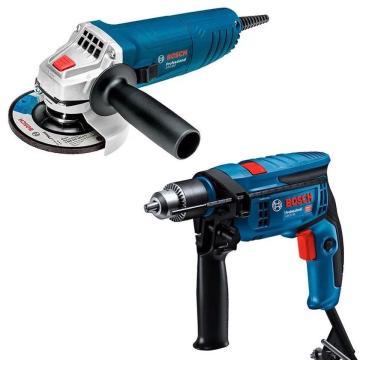 Imagem de Kit Esmerilhadeira GWS 850W + Furadeira GSB 13 RE 750W - 220V - 0601.2B7.5E0 - Bosch