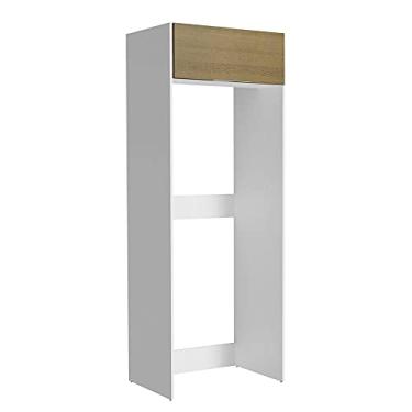 Imagem de Porta Geladeira Madesa Stella 1 Porta Basculante - Branco/rustic