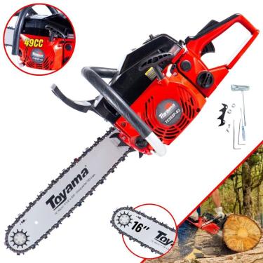 Imagem de Motosserra Profissional Toyama TCS53F-G2 À Gasolina 2T 49cc Alta Rotação Com Sabre 16 Polegadas Ideal Para Todos os Trabalhos de Corte