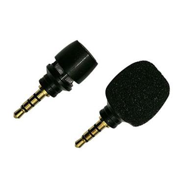 Imagem de CANFON Mini microfone de telefone, microfone com alta sensibilidade para celular, iOS, iPhone, iPad, YouTube Facebook (microfone de 3,5 mm) (preto)