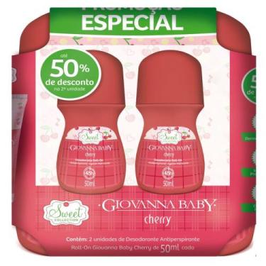 Imagem de Desodorante Giovanna Baby Rollon 50 Ml Cherry 2 Unidades