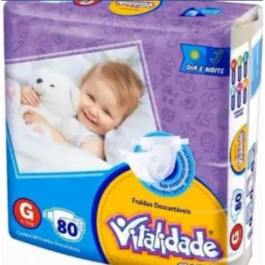 Imagem de KIT 3 FRALDA INFANTIL VITALIDADE BABY G/80 = 240un - KAIRÓS