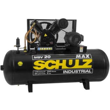 Imagem de Compressor de ar 20 pés 250L 5 hp 175 libras Trifásico - Max MSV 20/25