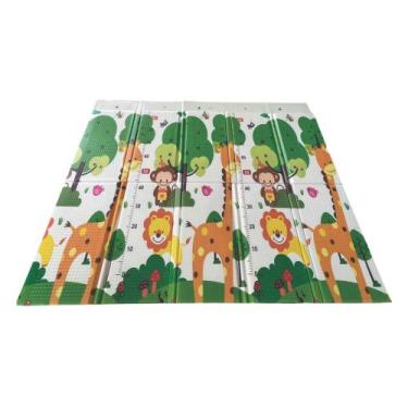 Imagem de Tapete Infantil Tatame 150x200mm Dobrável Emborrachado Girafa Floresta