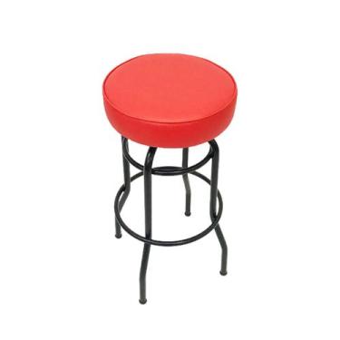 Imagem de Banqueta Bar Altura 74cm Giratória Preta Assento Vermelho - Poltronas 