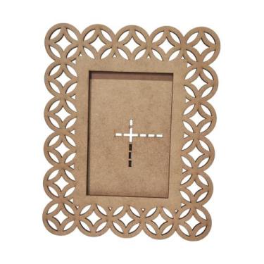 Imagem de Kit 10 Porta Retrato Mdf Cru Foto 10X15 Coroa Real King - Doce Arte Em