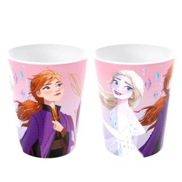 Imagem de Copo da Frozen 320ml Infantil Princesa Elsa e Ana Disney - 2 Unidades 