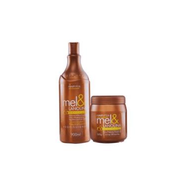Imagem de Kit HairFly Mel e Lanolina - Creme Alisante 500g + Shampoo Neutralizan