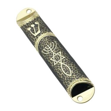 Imagem de UxicRuya Capa Protetora para Mezuzá Judaica, 4,1 Tamanhos, Feita à Mão, Bênção Doméstica, Presente Judaico, Enfeite de Porta para Mulheres, PRETO, Tamanho real