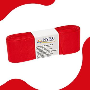 Imagem de Fita Para Laço De Gorgurão Vermelho - 22mm C/10 Metros - Nybc