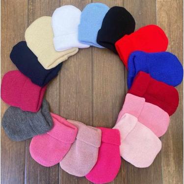 Imagem de Kit 04 Toucas Gorro Capuz  Infantil Quentinha 4 Fios Diversas Cores Me