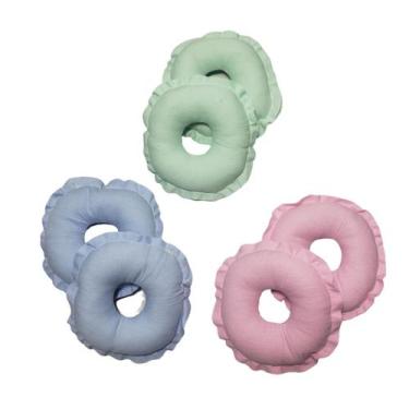 Imagem de Kit 3 Pares Rosquinhas Amamentação WLS Modas Gestante Lavável Algodão,