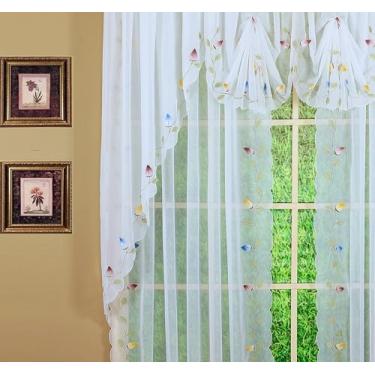 Imagem de Today's Curtain, Aplique 3D Vineyard, painel 183 cm, branco, 150 cm L x 182 cm C