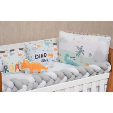 Imagem de Kit Berço Trançado Com Edredom E Lençol Elástico Dino Bob - Beatriz En