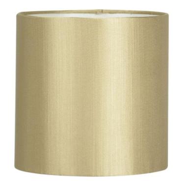 Imagem de Cúpula Cilindrica  de Abajur Tecido Shantung Dourado 15x16cm - MARRYLU