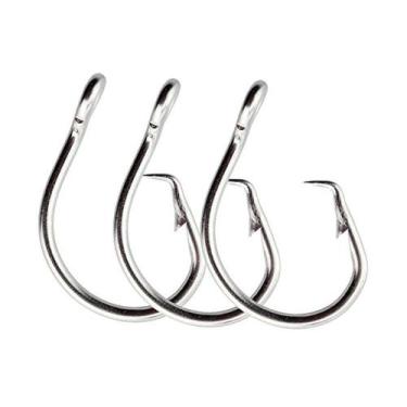 Imagem de Anzol Circular 11/0 Circle Hook Niquelado 50 Unidades Pesca - DE-YU