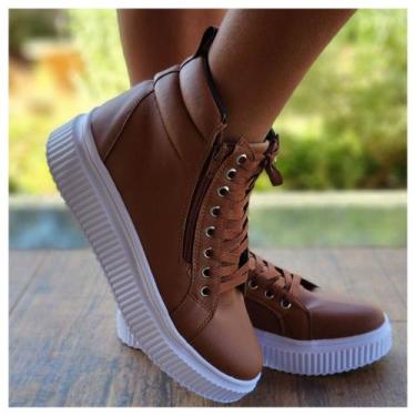 Imagem de Tenis Feminino Caramelo Solado tratorado Plataforma Academia - Fierre,