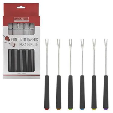 Imagem de Conjunto De Garfos Para Fondue Hauskraft C/ 6 Unidades, Preto, 6
