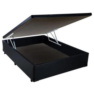 Imagem de Baú material sintético Preto Casal Sonobox (138x188x42)
