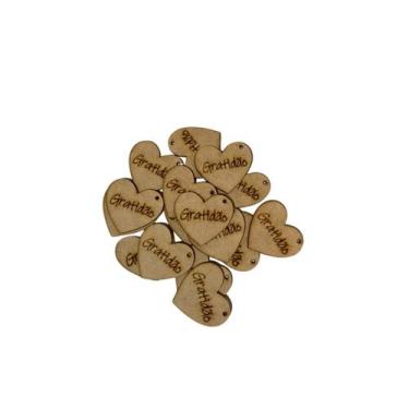 Imagem de chaveiros decorativo lembrancinha coração escrito gratidão kit 100 peç