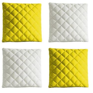 Imagem de Kit 4 Capas De Almofadas Lisas Mateladas 45x45 com ziper - Lucélia bor