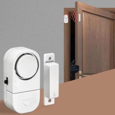Imagem de Kit 3 Aviso Sonoro Para Porta Aberta Com Bateria Sem Fio  - Home Goods