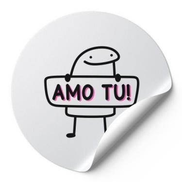 Imagem de 120 Etiquetas Redondas Adesivos Para Cliente Meme Bentô Dia Dos Namora