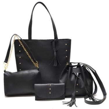 Imagem de Bolsa Feminina Transversal Tira Colo Ombro, Preto
