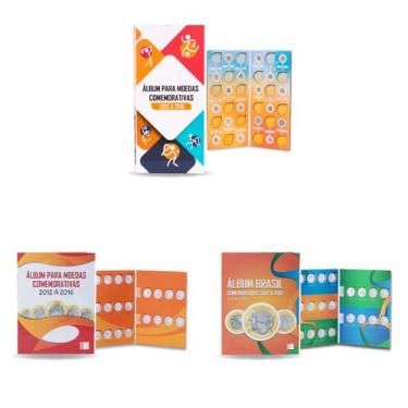 Imagem de 3 Álbuns de moedas Olimpíadas Comemorativas 2012 a 2016 - Numismática 