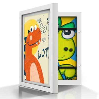 Imagem de Artfeel 1 pacote com molduras de arte para crianças, 22 x 30,5 cm, abertura frontal, moldura de arte infantil, moldura de armazenamento para parede, comporta 50 peças de desenhos, artesanato, projetos