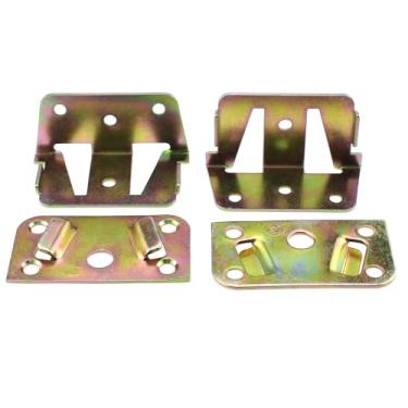 Imagem de MTQY 2 peças fixador de metal resistente suporte de trilho de cama de madeira suporte de cama conector de ripas de cama adequado para sofá, cama e armário