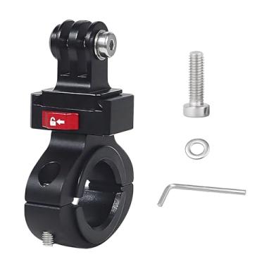 Imagem de Suporte de bicicleta de montanha, suporte de guidão de bicicleta de alumínio para Gopro Hero 11/10/9/8/7/6/5s/5/4s/4/3, com base de liberação rápida, adaptador de montagem de base de tripé para slot