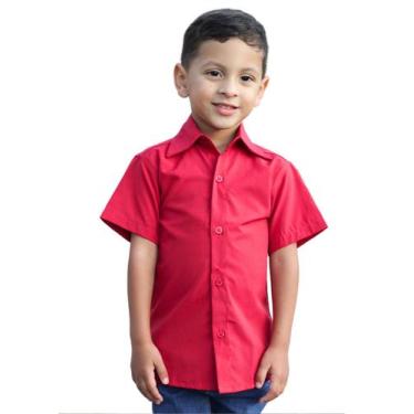 Imagem de Camisa social infantil manga curta para meninos do 1 ao 16 - Maximus, 