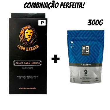 Imagem de Kit Touca P Leon Barber + Pó Descolorante Platinado Yamá