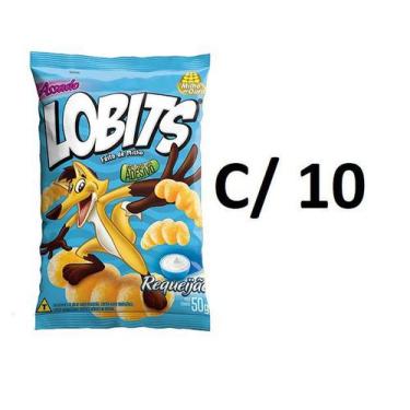 Imagem de Salgadinho Lobitos sabor Requeijão c/ 10 un de 50gr