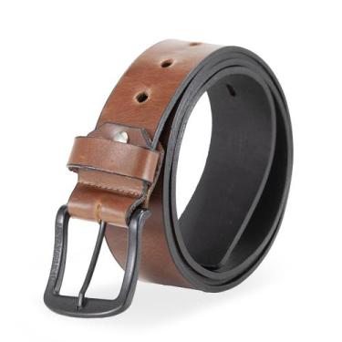 Imagem de Cinto Masculino 100% Couro Largo Casual Fivela Preta - Use Young, Marr