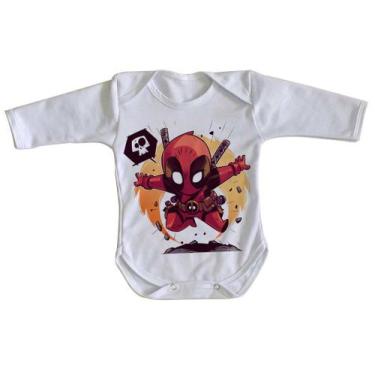 Imagem de body nenê criança roupa bebê manga longa Dead Pool - Empório Dutra, G 