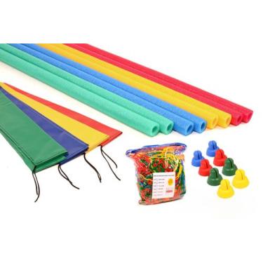 Imagem de Kit Rede de Proteção Capas Ponteiras e Isotubo para Cama Elástica 3,66