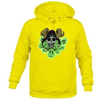 Imagem de Moletom 100% Algodão Quente Fantasma Fumaça - Surprass, Amarelo, P