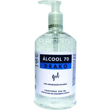 Imagem de Álcool gel 70 500ml com pump Drako para Higienização das mãos - Drako 