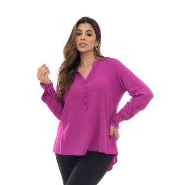 Imagem de Blusa Bata Maga Longa Premium Social Feminina Tendência - Docce Mulher