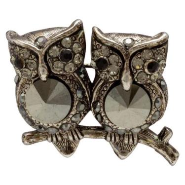 Imagem de Broche Strass Corujinhas BRG0044 - Akasaki, Grafite
