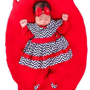 Imagem de Saída de Maternidade Menina Vermelha Elegance 04 Peças - Enxovais Amor